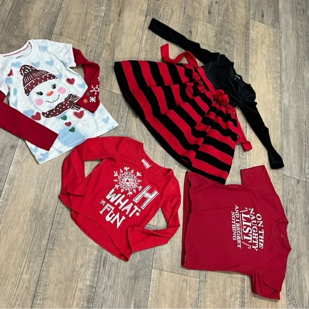 Girls  Christmas Design Clothing Bundle in Girls Size 6/8 Assorted Brands